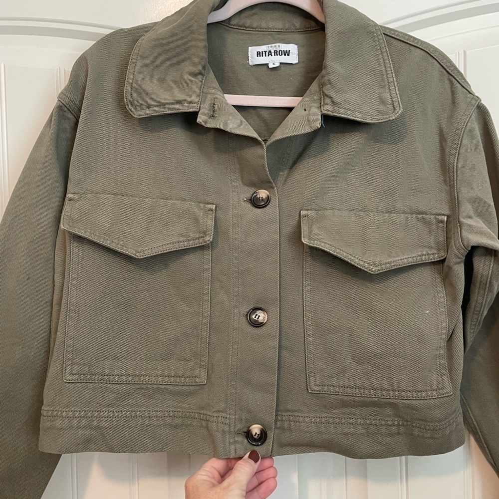 The Rita Row Edda khaki jacket army green size small - Picture 4 of 8